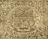 An illustration from Dialogo dell'imprese militari et amorose di monsignor Giovio, vescouo di Nocera : con vn ragionamento di messer Lodouico Domenichi nel medesimo soggetto ; con la tavola (1559)