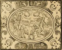 An illustration from Dialogo dell'imprese militari et amorose di monsignor Giovio, vescouo di Nocera : con vn ragionamento di messer Lodouico Domenichi nel medesimo soggetto ; con la tavola (1559)