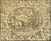 An illustration from Dialogo dell'imprese militari et amorose di monsignor Giovio, vescouo di Nocera : con vn ragionamento di messer Lodouico Domenichi nel medesimo soggetto ; con la tavola (1559)