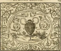 An illustration from Dialogo dell'imprese militari et amorose di monsignor Giovio, vescouo di Nocera : con vn ragionamento di messer Lodouico Domenichi nel medesimo soggetto ; con la tavola (1559)