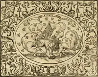 An illustration from Dialogo dell'imprese militari et amorose di monsignor Giovio, vescouo di Nocera : con vn ragionamento di messer Lodouico Domenichi nel medesimo soggetto ; con la tavola (1559)