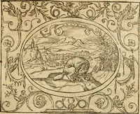 An illustration from Dialogo dell'imprese militari et amorose di monsignor Giovio, vescouo di Nocera : con vn ragionamento di messer Lodouico Domenichi nel medesimo soggetto ; con la tavola (1559)