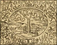 An illustration from Dialogo dell'imprese militari et amorose di monsignor Giovio, vescouo di Nocera : con vn ragionamento di messer Lodouico Domenichi nel medesimo soggetto ; con la tavola (1559)