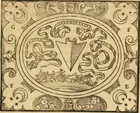 An illustration from Dialogo dell'imprese militari et amorose di monsignor Giovio, vescouo di Nocera : con vn ragionamento di messer Lodouico Domenichi nel medesimo soggetto ; con la tavola (1559)