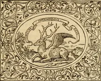 An illustration from Dialogo dell'imprese militari et amorose di monsignor Giovio, vescouo di Nocera : con vn ragionamento di messer Lodouico Domenichi nel medesimo soggetto ; con la tavola (1559)