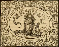 An illustration from Dialogo dell'imprese militari et amorose di monsignor Giovio, vescouo di Nocera : con vn ragionamento di messer Lodouico Domenichi nel medesimo soggetto ; con la tavola (1559)