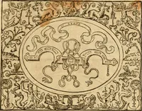 An illustration from Dialogo dell'imprese militari et amorose di monsignor Giovio, vescouo di Nocera : con vn ragionamento di messer Lodouico Domenichi nel medesimo soggetto ; con la tavola (1559)