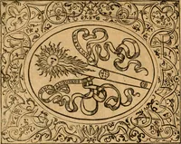 An illustration from Dialogo dell'imprese militari et amorose di monsignor Giovio, vescouo di Nocera : con vn ragionamento di messer Lodouico Domenichi nel medesimo soggetto ; con la tavola (1559)