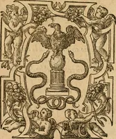 An illustration from Dialogo dell'imprese militari et amorose di monsignor Giovio, vescouo di Nocera : con vn ragionamento di messer Lodouico Domenichi nel medesimo soggetto ; con la tavola (1559)