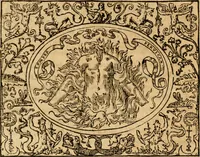 An illustration from Dialogo dell'imprese militari et amorose di monsignor Giovio, vescouo di Nocera : con vn ragionamento di messer Lodouico Domenichi nel medesimo soggetto ; con la tavola (1559)