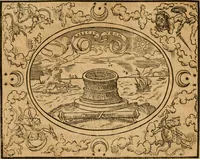 An illustration from Dialogo dell'imprese militari et amorose di monsignor Giovio, vescouo di Nocera : con vn ragionamento di messer Lodouico Domenichi nel medesimo soggetto ; con la tavola (1559)