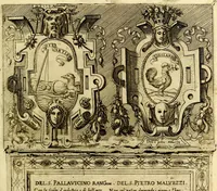 Picture 54 of 77 from Imprese nobili et ingeniose di diversi prencipi, et d'altri personaggi illustri nell'arme et nelle lettere : le quali, col disegno loro estrinseco, dimostrano l'animo, et la buona ò mala fortuna de gli autori loro (1583), leaf 100