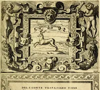 Picture 60 of 77 from Imprese nobili et ingeniose di diversi prencipi, et d'altri personaggi illustri nell'arme et nelle lettere : le quali, col disegno loro estrinseco, dimostrano l'animo, et la buona ò mala fortuna de gli autori loro (1583), leaf 110