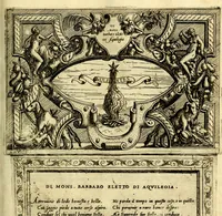 An illustration from Imprese nobili et ingeniose di diversi prencipi, et d'altri personaggi illustri nell'arme et nelle lettere : le quali, col disegno loro estrinseco, dimostrano l'animo, et la buona ò mala fortuna de gli autori loro (1583)