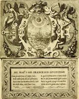 An illustration from Imprese nobili et ingeniose di diversi prencipi, et d'altri personaggi illustri nell'arme et nelle lettere : le quali, col disegno loro estrinseco, dimostrano l'animo, et la buona ò mala fortuna de gli autori loro (1583)