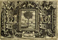 An illustration from Imprese nobili et ingeniose di diversi prencipi, et d'altri personaggi illustri nell'arme et nelle lettere : le quali, col disegno loro estrinseco, dimostrano l'animo, et la buona ò mala fortuna de gli autori loro (1583)