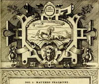 Picture 34 of 77 from Imprese nobili et ingeniose di diversi prencipi, et d'altri personaggi illustri nell'arme et nelle lettere : le quali, col disegno loro estrinseco, dimostrano l'animo, et la buona ò mala fortuna de gli autori loro (1583), leaf 62