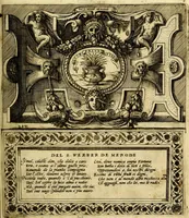 Picture 49 of 77 from Imprese nobili et ingeniose di diversi prencipi, et d'altri personaggi illustri nell'arme et nelle lettere : le quali, col disegno loro estrinseco, dimostrano l'animo, et la buona ò mala fortuna de gli autori loro (1583), leaf 90