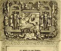 Picture 52 of 77 from Imprese nobili et ingeniose di diversi prencipi, et d'altri personaggi illustri nell'arme et nelle lettere : le quali, col disegno loro estrinseco, dimostrano l'animo, et la buona ò mala fortuna de gli autori loro (1583), leaf 96