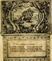 An illustration from Imprese nobili, et ingeniose di diversi prencipi et d'altri personnagi illustri : nell'arme et nelle lettere : le quali, col disegno loro estrinseco, dimostrano l'animo, et la buona o mala fortuna de gli autori loro (1578)
