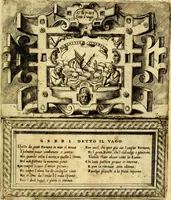An illustration from Imprese nobili, et ingeniose di diversi prencipi et d'altri personnagi illustri : nell'arme et nelle lettere : le quali, col disegno loro estrinseco, dimostrano l'animo, et la buona o mala fortuna de gli autori loro (1578)