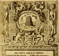 An illustration from Imprese nobili, et ingeniose di diversi prencipi et d'altri personnagi illustri : nell'arme et nelle lettere : le quali, col disegno loro estrinseco, dimostrano l'animo, et la buona o mala fortuna de gli autori loro (1578)