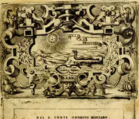 An illustration from Imprese nobili, et ingeniose di diversi prencipi et d'altri personnagi illustri : nell'arme et nelle lettere : le quali, col disegno loro estrinseco, dimostrano l'animo, et la buona o mala fortuna de gli autori loro (1578)