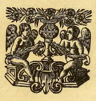 An illustration from Impressão das leys de Cortes. : Leys que el Rey D. Ioão o IIII. Nosso Senhor fez, & mandou publicar em conformidade das repostas que mandou dar a alguns dos capitulos dos tres estados, offerecidos nas cortes gèraes do anno de 1641. por cumprir ao bom governo, & administração da iustiça (1648)