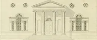 An illustration from An improved and enlarged edition of Biddle's young carpenter's assistant : being a complete system of architecture for carpenters, joiners, and workmen in general, adapted to the style of building in the United States ; revised and corrected, with several additional articles, and forty-eight new designs, chiefly of full size, working drawings of modern finish, in detail ; particularly adapted for country use (1833)