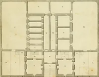 An illustration from An improved and enlarged edition of Biddle's young carpenter's assistant : being a complete system of architecture for carpenters, joiners, and workmen in general, adapted to the style of building in the United States ; revised and corrected, with several additional articles, and forty-eight new designs, chiefly of full size, working drawings of modern finish, in detail ; particularly adapted for country use (1833)