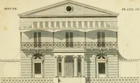 An illustration from An improved and enlarged edition of Biddle's young carpenter's assistant : being a complete system of architecture for carpenters, joiners, and workmen in general, adapted to the style of building in the United States ; revised and corrected, with several additional articles, and forty-eight new designs, chiefly of full size, working drawings of modern finish, in detail ; particularly adapted for country use (1833)