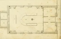 An illustration from An improved and enlarged edition of Biddle's young carpenter's assistant : being a complete system of architecture for carpenters, joiners, and workmen in general, adapted to the style of building in the United States ; revised and corrected, with several additional articles, and forty-eight new designs, chiefly of full size, working drawings of modern finish, in detail ; particularly adapted for country use (1833)