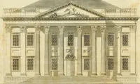 An illustration from An improved and enlarged edition of Biddle's young carpenter's assistant : being a complete system of architecture for carpenters, joiners, and workmen in general, adapted to the style of building in the United States ; revised and corrected, with several additional articles, and forty-eight new designs, chiefly of full size, working drawings of modern finish, in detail ; particularly adapted for country use (1833)