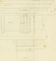 An illustration from An improved and enlarged edition of Biddle's young carpenter's assistant : being a complete system of architecture for carpenters, joiners, and workmen in general, adapted to the style of building in the United States ; revised and corrected, with several additional articles, and forty-eight new designs, chiefly of full size, working drawings of modern finish, in detail ; particularly adapted for country use (1833)
