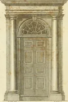 An illustration from An improved and enlarged edition of Biddle's young carpenter's assistant : being a complete system of architecture for carpenters, joiners, and workmen in general, adapted to the style of building in the United States ; revised and corrected, with several additional articles, and forty-eight new designs, chiefly of full size, working drawings of modern finish, in detail ; particularly adapted for country use (1833)