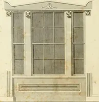 An illustration from An improved and enlarged edition of Biddle's young carpenter's assistant : being a complete system of architecture for carpenters, joiners, and workmen in general, adapted to the style of building in the United States ; revised and corrected, with several additional articles, and forty-eight new designs, chiefly of full size, working drawings of modern finish, in detail ; particularly adapted for country use (1833)