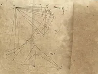 An illustration from Theoria Motuum Planetarum et Cometarum; continens methodum facilem ex aliquot observationibus orbitas cum planetarum tum cometarum determinandi, una cum calculo, quo cometae, qui annis 1680 et 1681, itemque ejus, qui nuper est visus, motus verus investgatur (1744)