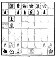 An illustration from Chess Novelties and their latest Developments with comparisons of the Progress of Chess Openings of the Past Century and the Present not dealt with Existing Works (1895)