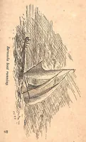 An illustration from Boat Sailing and Racing; containing Practical Instructions for Bending and Setting Sails, Trimming, Steering and Handling Boats under all Circumtances of Wind and Weather; descriptions of some interesting and instructive foreign Rigs also some useful hints on Racing, with a View to Winning (1885)