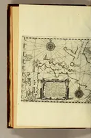 An illustration from Indiae Orientalis pars X. Qua continetur, Historica relatio siue descriptio novi as Aquilonem transitus, supra terras Americanas in Chinam atq[ue] Iaponem ducturi, quemadmodum is ab Henrico Hudsono Anglo nuper inuentis est, addita breui insularum & locorum aliorum, in itinere isto occurrentium, ex Iohannis-Hugonis Lintschottani itineratio desumpta commemoratione. : Item discursus ad sereniss. Hispaniae regem, super detecta nuper quinta orbis parte, terra nempè Australis incognita, à capitaneo quodam Petro-Ferdinando de Quir, &c. conscriptus. Addita descriptione regionum Siberiae, Samoiediae atque Tingoesiae, in Tartaria versus ortum freti Weigatsii sitarum, quae nuper à Moscis detectae &c occupatae sunt. (1613)
