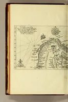 An illustration from Indiae Orientalis pars X. Qua continetur, Historica relatio siue descriptio novi as Aquilonem transitus, supra terras Americanas in Chinam atq[ue] Iaponem ducturi, quemadmodum is ab Henrico Hudsono Anglo nuper inuentis est, addita breui insularum & locorum aliorum, in itinere isto occurrentium, ex Iohannis-Hugonis Lintschottani itineratio desumpta commemoratione. : Item discursus ad sereniss. Hispaniae regem, super detecta nuper quinta orbis parte, terra nempè Australis incognita, à capitaneo quodam Petro-Ferdinando de Quir, &c. conscriptus. Addita descriptione regionum Siberiae, Samoiediae atque Tingoesiae, in Tartaria versus ortum freti Weigatsii sitarum, quae nuper à Moscis detectae &c occupatae sunt. (1613)