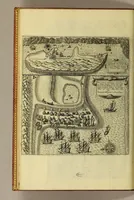 An illustration from Indiae Orientalis pars X. Qua continetur, Historica relatio siue descriptio novi as Aquilonem transitus, supra terras Americanas in Chinam atq[ue] Iaponem ducturi, quemadmodum is ab Henrico Hudsono Anglo nuper inuentis est, addita breui insularum & locorum aliorum, in itinere isto occurrentium, ex Iohannis-Hugonis Lintschottani itineratio desumpta commemoratione. : Item discursus ad sereniss. Hispaniae regem, super detecta nuper quinta orbis parte, terra nempè Australis incognita, à capitaneo quodam Petro-Ferdinando de Quir, &c. conscriptus. Addita descriptione regionum Siberiae, Samoiediae atque Tingoesiae, in Tartaria versus ortum freti Weigatsii sitarum, quae nuper à Moscis detectae &c occupatae sunt. (1613)