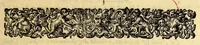 An illustration from Indiae Orientalis pars X. Qua continetur, Historica relatio siue descriptio novi as Aquilonem transitus, supra terras Americanas in Chinam atq[ue] Iaponem ducturi, quemadmodum is ab Henrico Hudsono Anglo nuper inuentis est, addita breui insularum & locorum aliorum, in itinere isto occurrentium, ex Iohannis-Hugonis Lintschottani itineratio desumpta commemoratione. : Item discursus ad sereniss. Hispaniae regem, super detecta nuper quinta orbis parte, terra nempè Australis incognita, à capitaneo quodam Petro-Ferdinando de Quir, &c. conscriptus. Addita descriptione regionum Siberiae, Samoiediae atque Tingoesiae, in Tartaria versus ortum freti Weigatsii sitarum, quae nuper à Moscis detectae &c occupatae sunt. (1613)