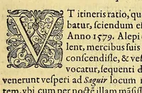 An illustration from Indiae Orientalis pars septima; Nauigationes duas, primam, trium annorum, à Georgio Spilbergio, trium nauium praefecto, Ann. 1601. ex Selandia in Indiam Orientalem susceptam: : alteram, nouem annorum, à Casparo Balby, gemmario Veneto, anno 1579. ex Alepo Babyloniam versus, & inde porro ad regnum Pegu vsque continuatam, continens. Omnium, quae illi quidem ad annum 1604. huic vero ad annum 1588. vsque acciderunt, commemoratione; regnum item, locorum, populorum, rituumque variorum descriptione addita. (1606)