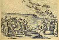 Picture 9 of 9 from Indiae Orientalis pars septima; Nauigationes duas, primam, trium annorum, à Georgio Spilbergio, trium nauium praefecto, Ann. 1601. ex Selandia in Indiam Orientalem susceptam: : alteram, novem annorum, à Casparo Balby, gemmario Veneto, anno 1579. ex Alepo Babyloniam versus, & inde porro ad regnum Pegu vsque continuatam, continens. Omnium, quae illi quidem ad annum 1604. huic vero ad annum 1588. vsque acciderunt, commemoratione; regnum item, locorum, populorum, tituumqie variorum descriptione addita. (1606), leaf 183