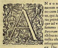 An illustration from Indiae Orientalis pars vndecima, : quâ continetur I. Duarum navigationum, quas jussu Emanuelis Portugalliae regis in Indiam Orientalem Ann. 1501. Dn. Americus Vesputius instituit, historia. II. Vera atque hactenus inaudita Angli cujusdam relatio, qui nave quadam, cui Ascenionis nomen, in extremam Indiae Orientalis oram Cambajam vectus, ac naufragium ibidem passus, postea quàm plurimas nobis incognitas regiones, amplissimasq[ue] urbes peragravit, ińque iis multa lectu auditúque jucunda observavit. III. Descriptio regionis Spitzbergae additâ simul relatione in juriarum, quas Ann. 1613. alii piscatores ab Anglis perpessi sunt: & protestatione contra Anglos, qui sibi folis omne jus in istam regionem vendicarunt. Nunc primum Latio donata, atq[ue] elegantissimè in aes incisis imaginibus illustratae. (1619)