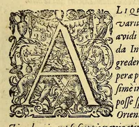 An illustration from Indiae Orientalis pars vndecima, : quâ continetur I. Duarum navigationum, quas jussu Emanuelis Portugalliae regis in Indiam Orientalem Ann. 1501. Dn. Americus Vesputius instituit, historia. II. Vera atque hactenus inaudita Angli cujusdam relatio, qui nave quadam, cui Ascenionis nomen, in extremam Indiae Orientalis oram Cambajam vectus, ac naufragium ibidem passus, postea quàm plurimas nobis incognitas regiones, amplissimasq[ue] urbes peragravit, ińque iis multa lectu auditúque jucunda observavit. III. Descriptio regionis Spitzbergae additâ simul relatione in juriarum, quas Ann. 1613. alii piscatores ab Anglis perpessi sunt: & protestatione contra Anglos, qui sibi folis omne jus in istam regionem vendicarunt. Nunc primum Latio donata, atq[ue] elegantissimè in aes incisis imaginibus illustratae. (1619)