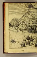 An illustration from Indiae Orientalis pars octaua: Navigationes quinque, : primam, à Iacobo Neccio, ab anno 1600. vsque ad annum 1603. Secundam, à Iohanne Hermanno de Bree, ab anno 1602. vsq[ue], ad annum 1604. Tertiam, à Cornelio Nicolai, annis quatuor. Quartam, à Cornelio de Vena, duobus annis. Quintam, sub Stephano de Hagen tribus annis, in Indiam Orientalem susceptas & peractas continens. Locorum, regnum, populorum, rituuḿque variorum descriptione, victoriarum item à Lusitanis reportatarum, & Araboinae, Tidoriśque expugnationis commemoratione addita. (1607)