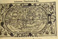 An illustration from Indiae Orientalis pars IX. Historicam descriptionem nauigationis ab Hollandis & Selandis in Indiam Orientalem, sub imperio Petri-Guilielmi Verhuffii, cum nouem maiorem & quatuor minorum navium classe, annis 1607. 1608. & 1609. susceptae & peractae, &c. continens: : addita omnium, quae hoc tempore eis obtigerunt, annotatione; (1612)