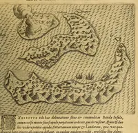 An illustration from Indiae Orientalis pars IX. Historicam descriptionem nauigationis ab Hollandis & Selandis in Indiam Orientalem, sub imperio Petri-Guilielmi Verhuffii, cum nouem maiorem & quatuor minorum navium classe, annis 1607. 1608. & 1609. susceptae & peractae, &c. continens: : addita omnium, quae hoc tempore eis obtigerunt, annotatione; (1612)